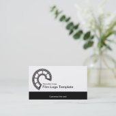 Logo Simple Media Filmstrip Visitekaartje (Staand voorkant)