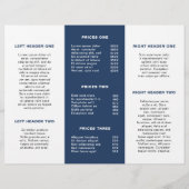 Logo Simple Navy Blue Trifold Brochure (Achterkant)
