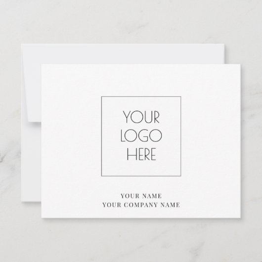 Logo Simple Note Card Notitiekaartje (Voorkant)