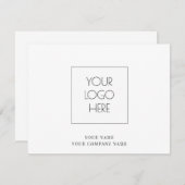 Logo Simple Note Card Notitiekaartje (Voorkant / Achterkant)