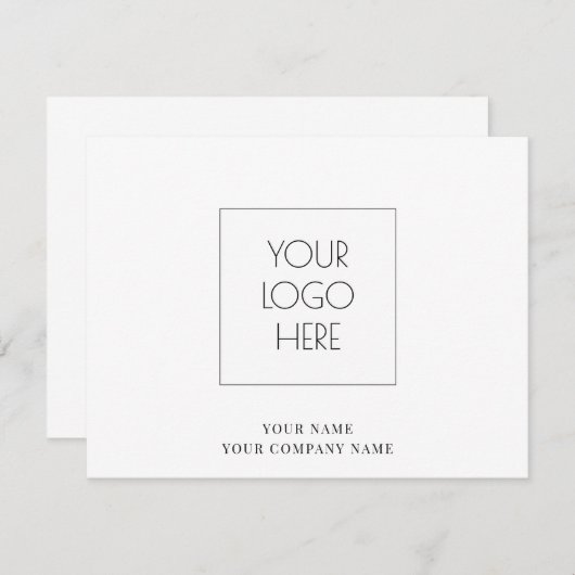 Logo Simple Note Card Notitiekaartje (Voorkant / Achterkant)