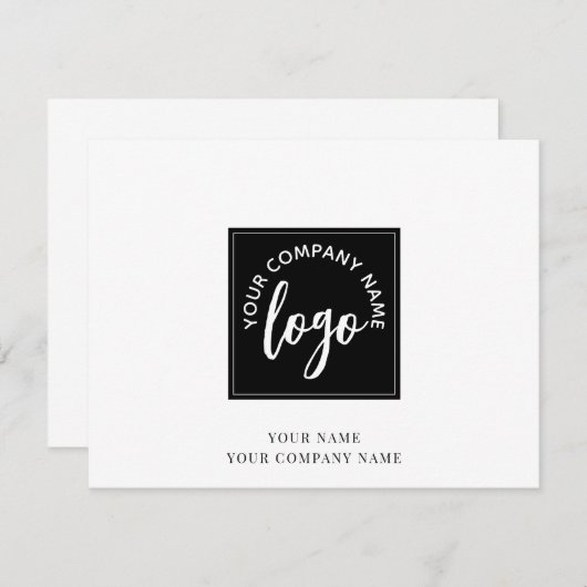 Logo Simple Note Card Notitiekaartje (Voorkant / Achterkant)