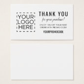 Logo Simple Promo Code Coupon Discount Card Visitekaartje (Voorkant /achterkant)