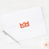 Logo - Sinaasappel en blauw Ronde Sticker (Envelop)