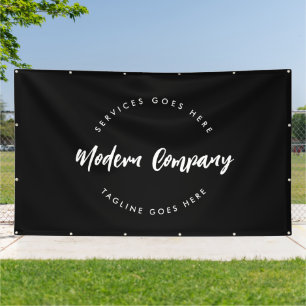 Logo sjabloon aangepast bewerkbare tekst Modern Spandoek