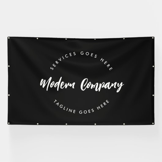 Logo Sjabloon Aangepaste bewerkbare tekst Modern Spandoek (Horizontaal)