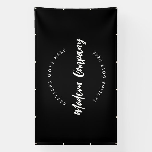 Logo Sjabloon Aangepaste bewerkbare tekst Modern Spandoek (Verticaal)