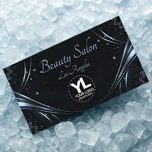 Logo sjabloon Blauwe Mandala Luxe Bloeiende sterre Visitekaartje