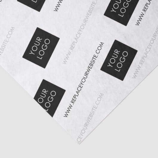 Logo Sjabloon Business Company Packaging White Tissuepapier (Detail)