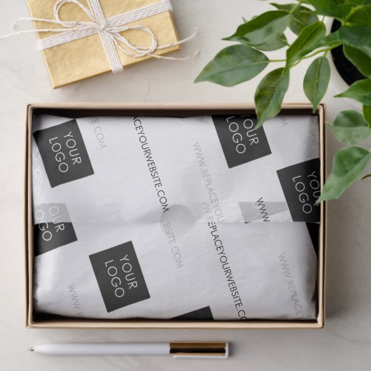 Logo Sjabloon Business Company Packaging White Tissuepapier (Geschenk)