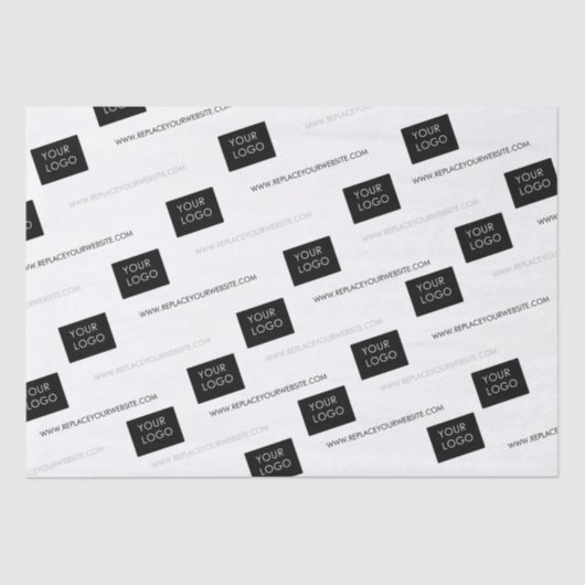 Logo Sjabloon Business Company Packaging White Tissuepapier (Voorkant)