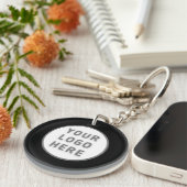 Logo Sjabloon Business Probability Simple Black Ac Sleutelhanger (Voorkant Rechts)