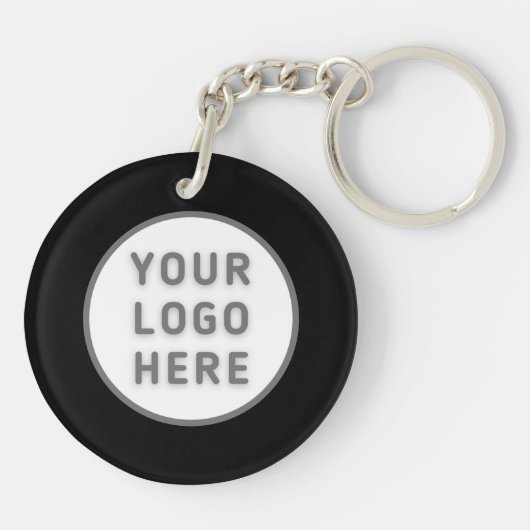 Logo Sjabloon Business Probability Simple Black Ac Sleutelhanger (Achterkant)