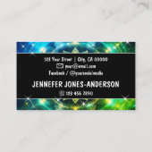 Logo Sjabloon Chakra Flower of Life Galaxy Sparkle Visitekaartje (Achterkant)