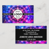 Logo Sjabloon Chakra Flower of Life Galaxy Sparkle Visitekaartje (Voorkant / Achterkant)
