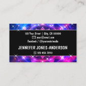 Logo Sjabloon Chakra Flower of Life Galaxy Sparkle Visitekaartje (Achterkant)