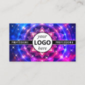 Logo Sjabloon Chakra Flower of Life Galaxy Sparkle Visitekaartje (Voorkant)