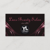 Logo Sjabloon Chic Luxe Bloei Girly Roze Visitekaartje (Voorkant)
