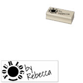 Logo sjabloon eenvoudig stijlvolle tekst aangepast rubberstempel (Gestempeld)