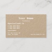Logo Sjabloon Eenvoudige rustieke minimalistische  Visitekaartje (Achterkant)