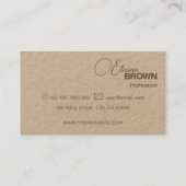 Logo Sjabloon Elegant Modern Classic Eenvoudig Bru Visitekaartje (Achterkant)