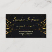 Logo Sjabloon Extravagant Gold Luxury Flourish Visitekaartje (Achterkant)