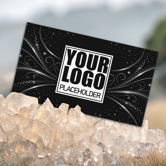 Logo Sjabloon Extravagant Silver Luxury Flourish Visitekaartje