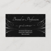 Logo Sjabloon Extravagant Silver Luxury Flourish Visitekaartje (Achterkant)