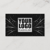 Logo Sjabloon Extravagant Silver Luxury Flourish Visitekaartje (Voorkant)