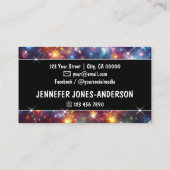 Logo Sjabloon Galaxy Stars Magic Energetic Sparkle Visitekaartje (Achterkant)
