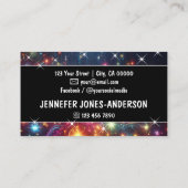 Logo Sjabloon Galaxy Stars Magic Energetic Sparkle Visitekaartje (Achterkant)