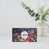 Logo Sjabloon Galaxy Stars Magic Energetic Sparkle Visitekaartje (Staand voorkant)