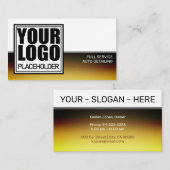 Logo Sjabloon Golden Chrome Visitekaartje (Voorkant / Achterkant)