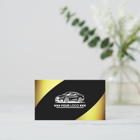 Logo Sjabloon Golden Elegant Professioneel Stijlvo Visitekaartje (Staand voorkant)