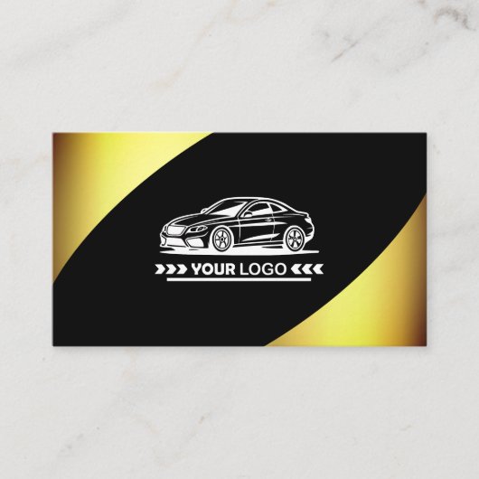 Logo Sjabloon Golden Elegant Professioneel Stijlvo Visitekaartje (Voorkant)