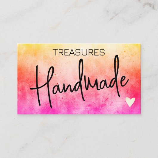 Logo Sjabloon Handgemaakte Ambachten Rainbow Distr Visitekaartje (Voorkant)