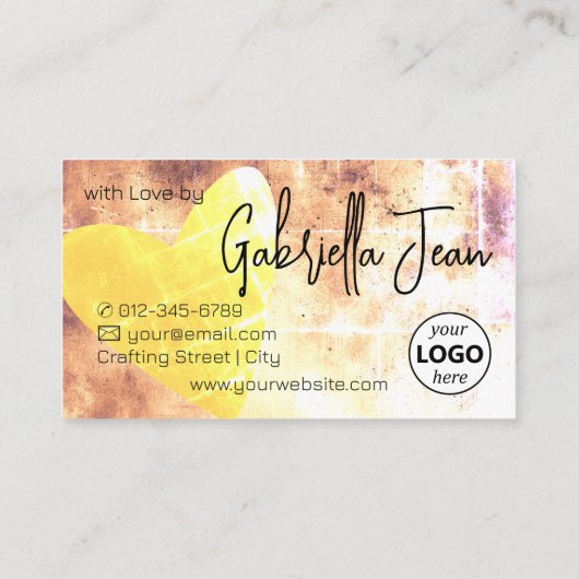 Logo Sjabloon Handgemaakte Ambachten Rainbow Distr Visitekaartje (Achterkant)