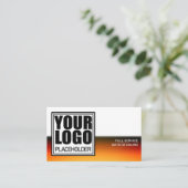 Logo Sjabloon Hot Fire Oranje kleurgradiënt Koel Visitekaartje (Staand voorkant)