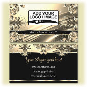 Logo Sjabloon Luxe Chique Deluxe Zwart Goud Goud Visitekaartje