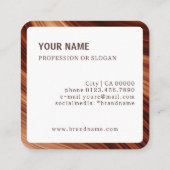 Logo Sjabloon Modern Branch Mahaghoni Wood Brown Vierkante Visitekaartje (Achterkant)