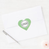 Logo Sjabloon pastel munt geel aangepaste verpakki Hart Sticker (Envelop)