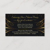 Logo Sjabloon Sophisticated Gold Luxury Flourish Visitekaartje (Achterkant)