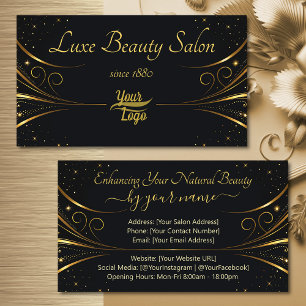 Logo Sjabloon Sophisticated Gold Luxury Flourish Visitekaartje