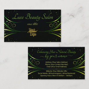 Logo Sjabloon Sophisticated Green Luxury Flourish Visitekaartje
