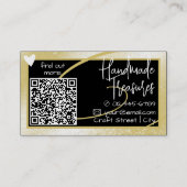 Logo Sjabloon Stijlvol Koel Goud Lijst Schattige H Visitekaartje (Achterkant)