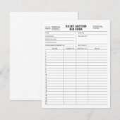 Logo-Sjabloon voor het formulier voor het bod op Kaart (Voorkant / Achterkant)