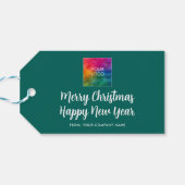 Logo Sjabloon Vrolijk Kerstfeest Gelukkig Nieuwjaa Cadeaulabel (Achterkant Horizontaal)
