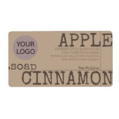 Logo Sjabloon Zeep Product Packaging Stylish Messa Etiket (Voorkant)