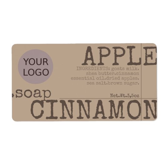 Logo Sjabloon Zeep Product Packaging Stylish Messa Etiket (Voorkant)