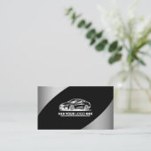 Logo Sjabloon Zilver Elegant Professioneel Stijlvo Visitekaartje (Staand voorkant)